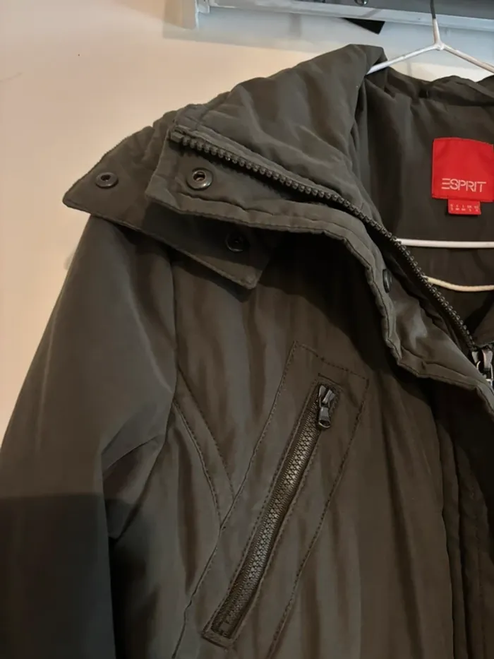 Manteau à capuche kaki Esprit taille 38-M très bon état - photo numéro 3