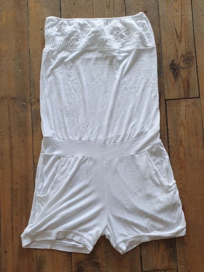 Combishort bustier blanc