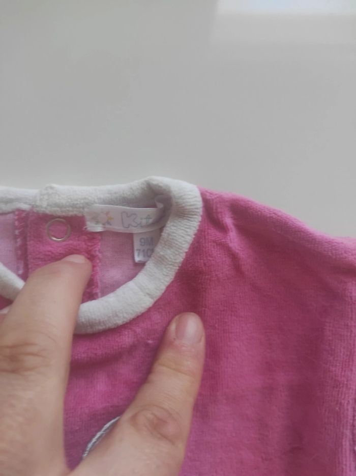 Lot de 3 pyjamas velours fille 9 mois 71 cm kiabi - photo numéro 5