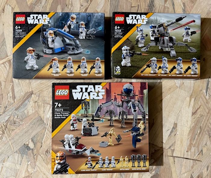 Pack LEGO Star Wars - 75345 / 75359 / 75372 - Neufs et scellés