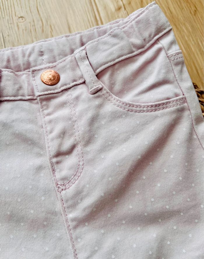 Pantalon jean rose à pois TEX - photo numéro 2