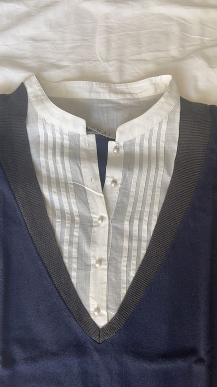 Pull avec col et manches chemises - photo numéro 3