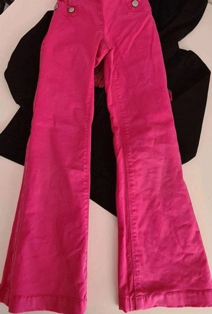 Pantalon évasé et veste zippée à capuche - photo numéro 3