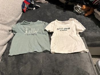 2 tee shirt garçon 18 mois