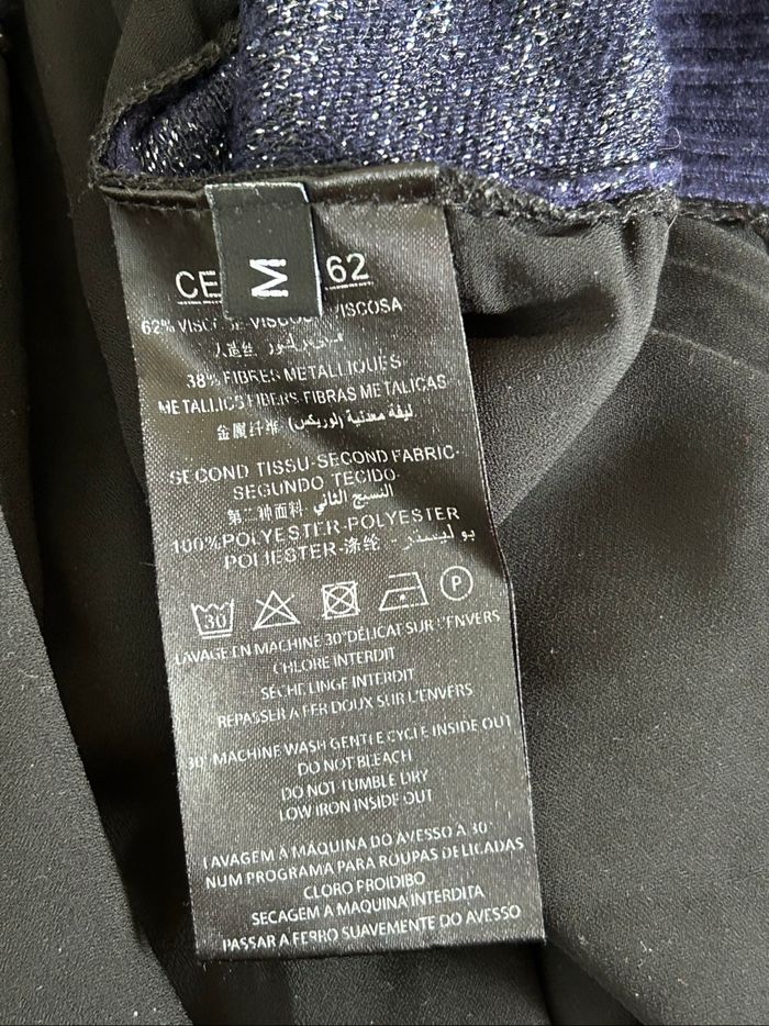 Pull bleu marine et argenté Le Temps des Cerises taille M jamais porté - photo numéro 10