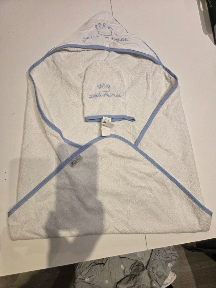 Ensemble cape de bain + gant