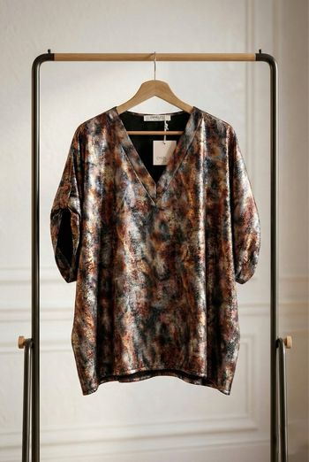 Tunique Emablues Lyo – Imprimé irisé, fabrication française, neuve