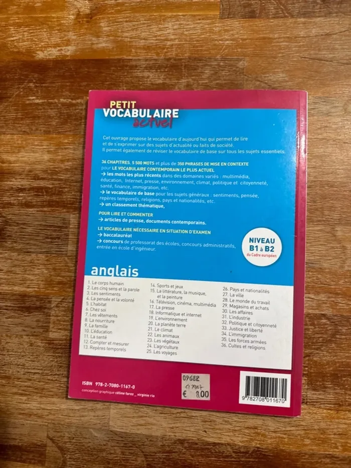 Livre petit vocabulaire actuel anglais - photo numéro 3