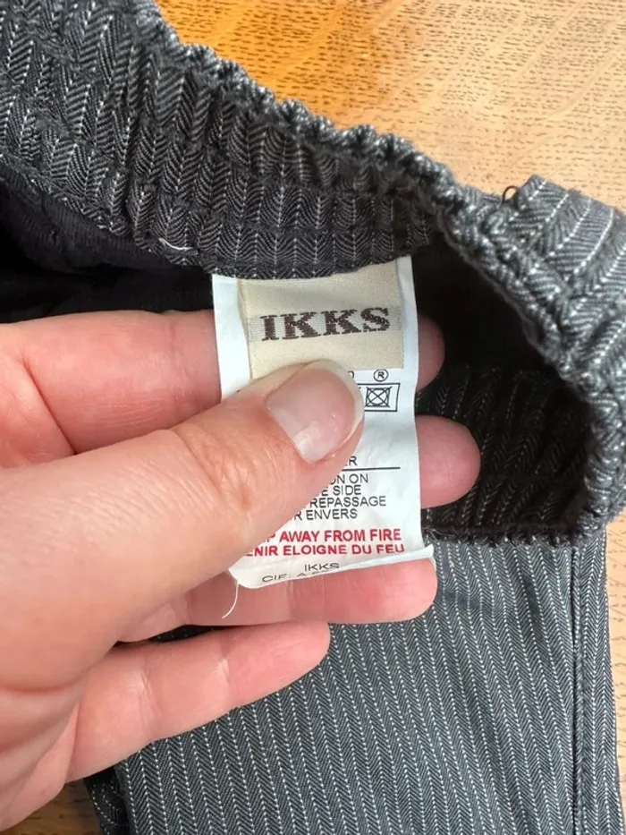 Pantalon IKKS double 6 mois noir rayés - photo numéro 7