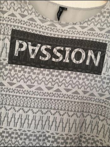 Tee-shirt gris à motif femme taille XS/34