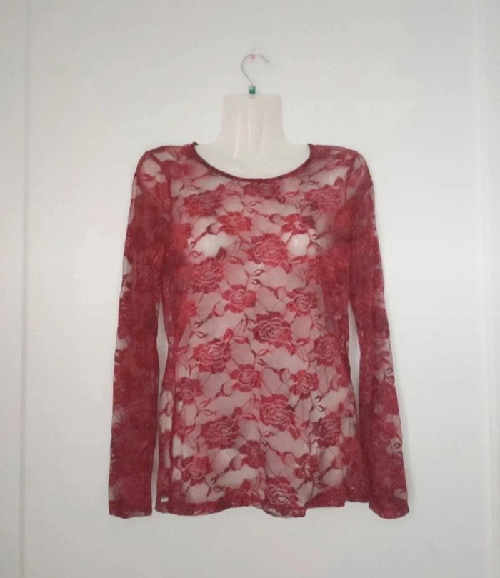 Blouse transparente manches longues femme c - photo numéro 3