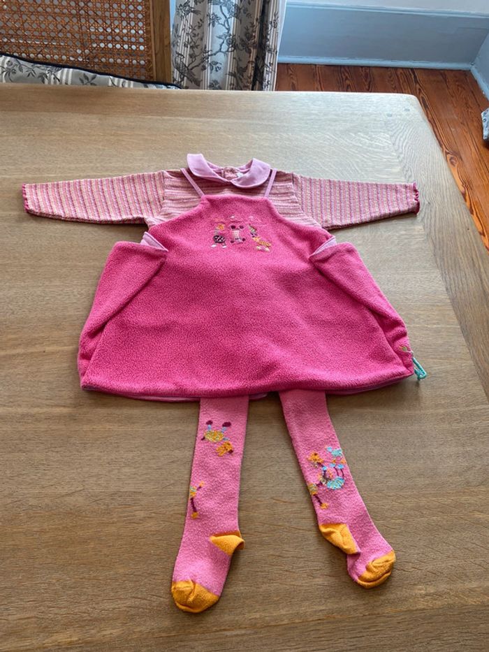 Ensemble robe, haut et collants Catimini taille 18 mois - photo numéro 18