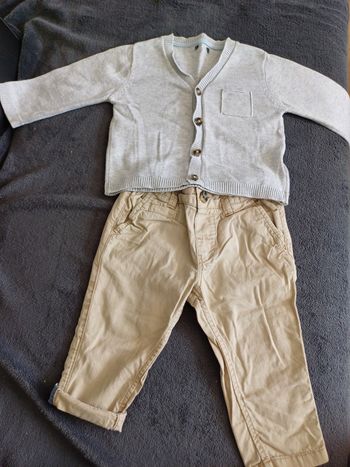 Lot gilet + pantalon T 4 -6mois