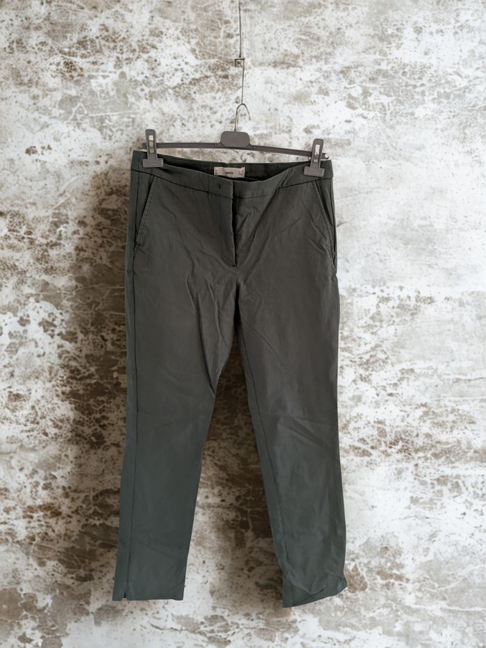 Pantalon vert sauge Mango