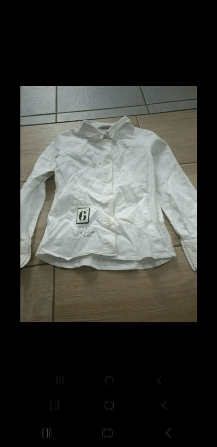 Chemise blanche fille ikks 6 ans - photo numéro 2