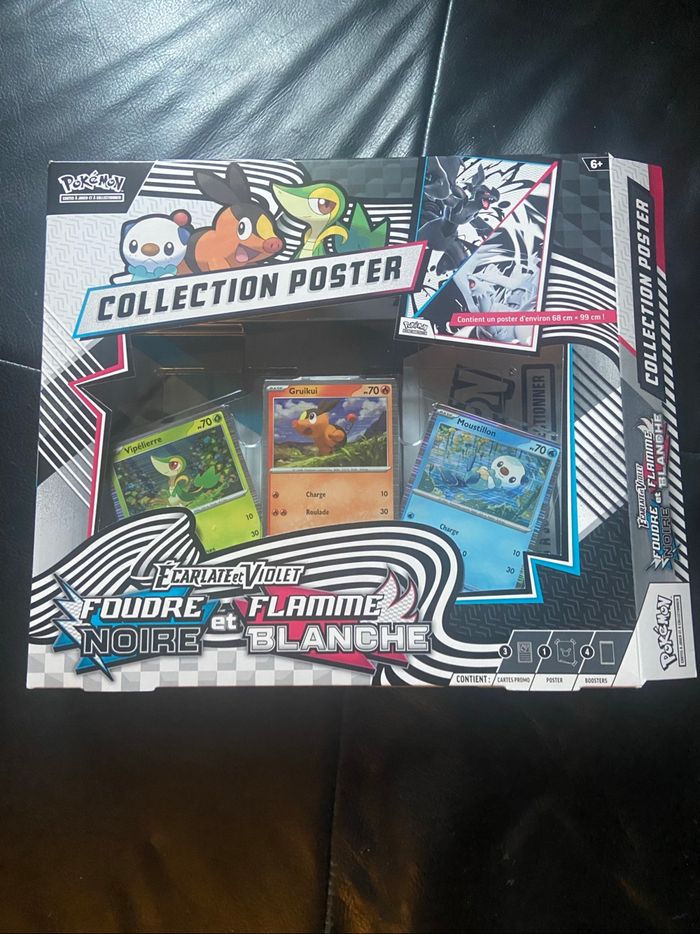 Coffret poster flamme blanche et foudre noire reconditionné