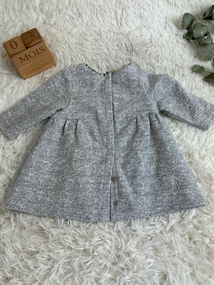 🌟 Robe grise Smiley Baby – Taille 3 mois - photo numéro 3