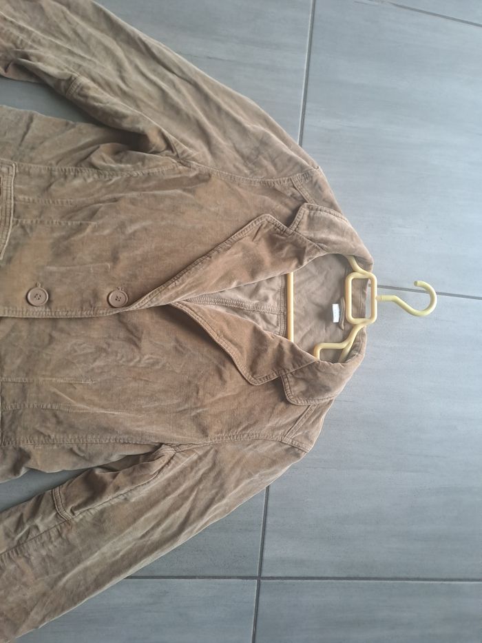 Veste en velours beige/camel M&S Taille 44 - photo numéro 10