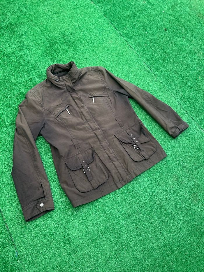 Veste cargo kaki Ellen Rose poches zippées taille M - photo numéro 2