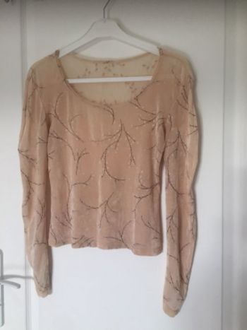 T-shirt beige à branches 40