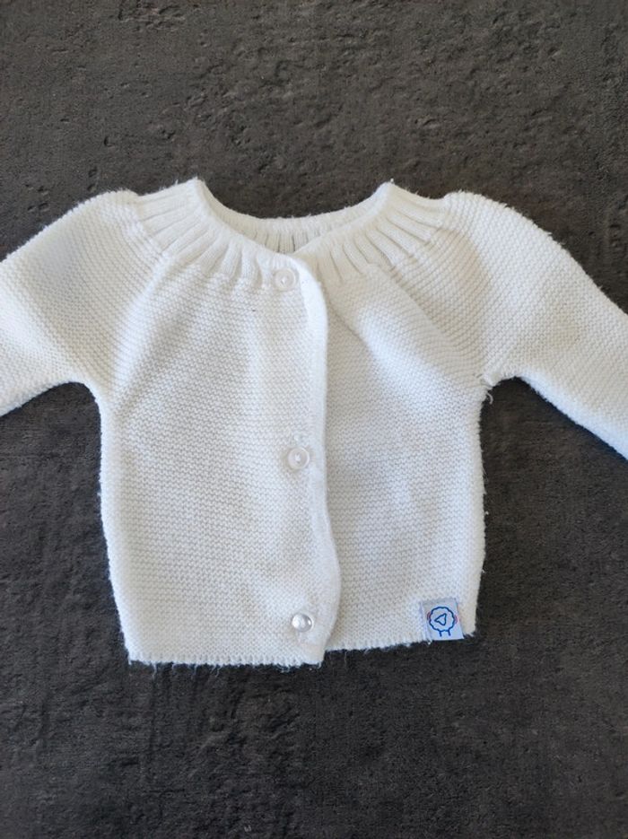 Gilet naissance blanc