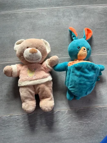 Lot de 2 peluches naissance