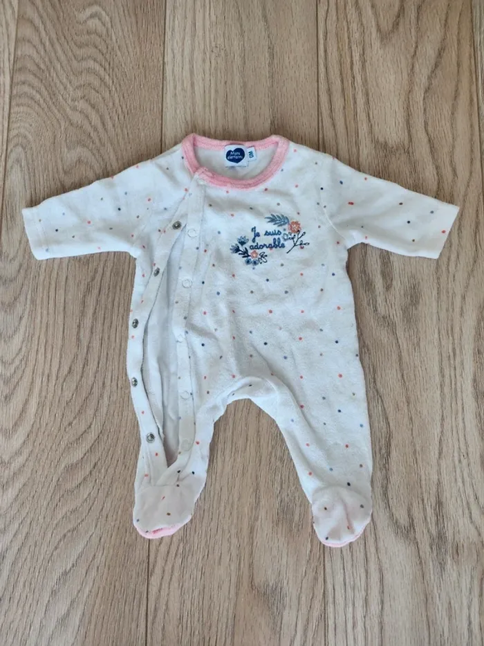 Pyjama en velours naissance