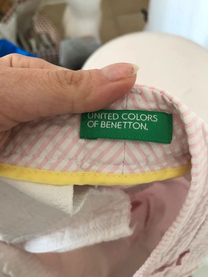 Pantalon stretch sept huitième rayures roses Benetton taille 34 neuf - photo numéro 18