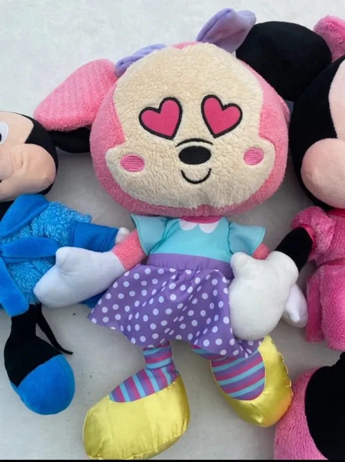 Lot de 3 peluches Minnie mickey Disney - photo numéro 3