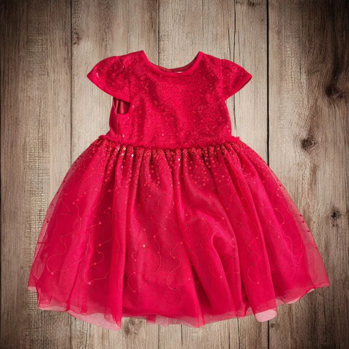 🌸 Magnifique robe rouge pailletée mis 1heure - Taille 5/6 ans 🌸