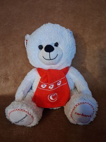 Peluche Ours de Noël - Marionnaud x Cacharel