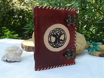 Grimoire cuir arbre de vie