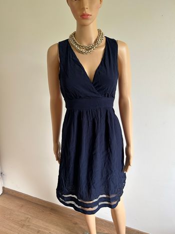 Robe bleue marine sans manches Naf Naf taille 38 TBE