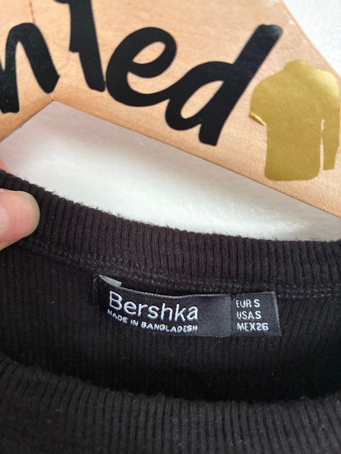 Débardeur noir côtelé Bershka – taille S – très bon état - photo numéro 4