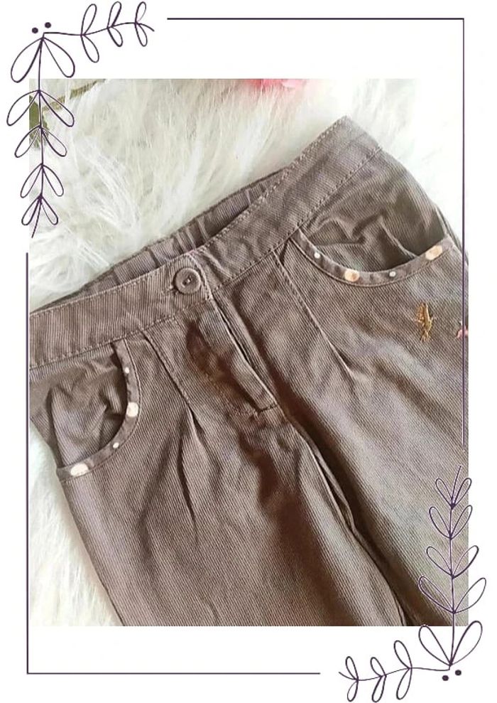 Pantalon fille velours mi-saison Orchestra 3 ans coloris taupe - photo numéro 2