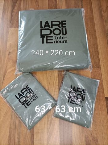 Ensemble neuf housse de couette Percale de coton bio 240*220 cm + 2 taies d'oreillers 63*63 cm La redoute 