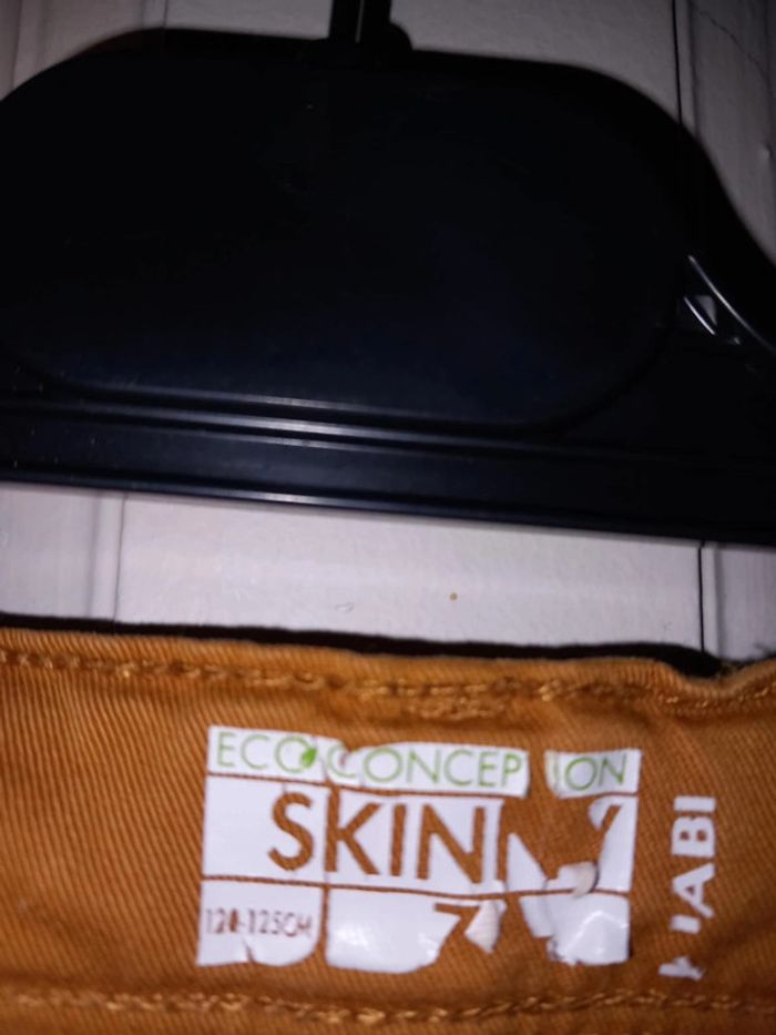 Jeans fille 7 ans moutarde - photo numéro 3