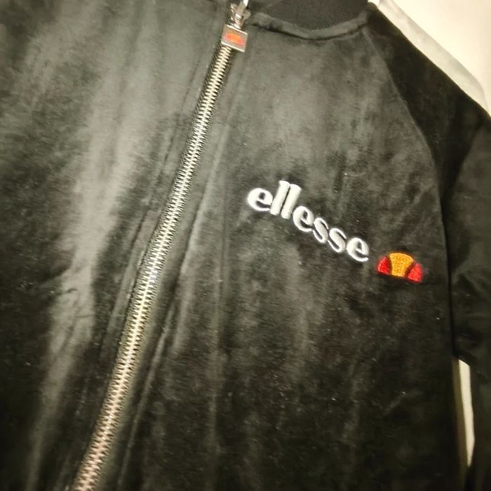 Veste Zippée Aspect Velours Noir – Ellesse – Femme – Taille S - photo numéro 2