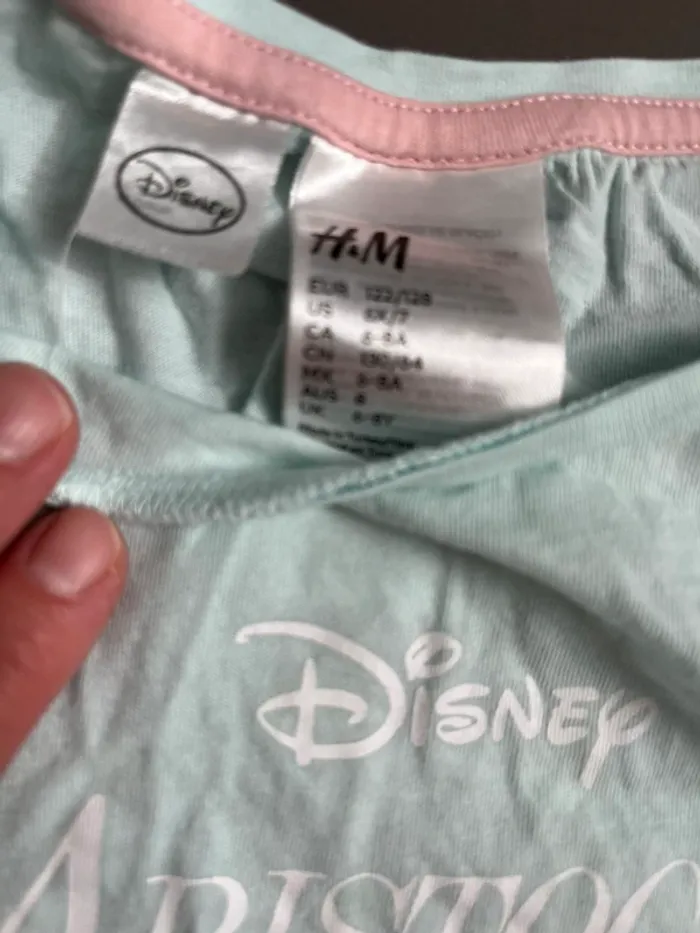 Pyjashort turquoise aristochats 6-8 ans h&m - photo numéro 2