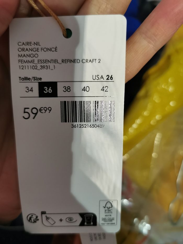 Salopette caire nil orange foncé mango neuf avec étiquette taille 36 - photo numéro 4