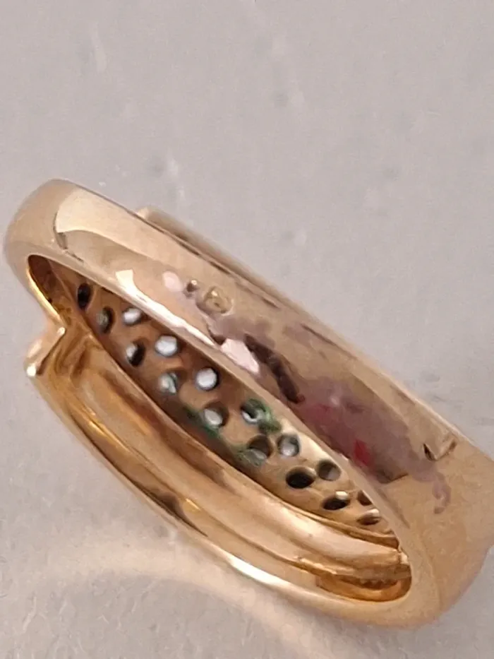 💥 Superbe bague en or et pierres scintillantes - photo numéro 3