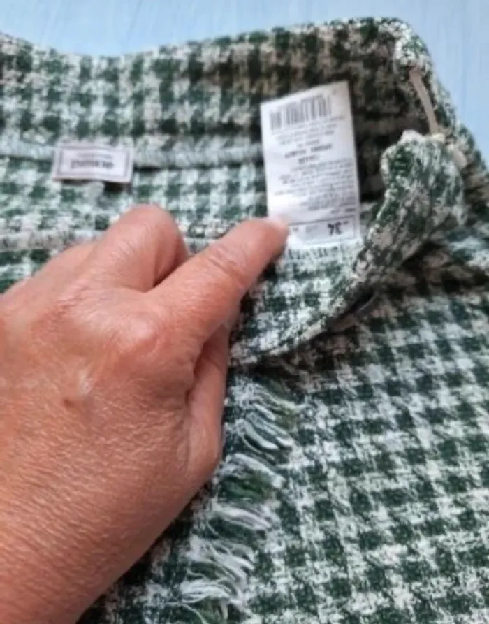 Short carreaux vert et blanc style tweed Pimkie - photo numéro 5