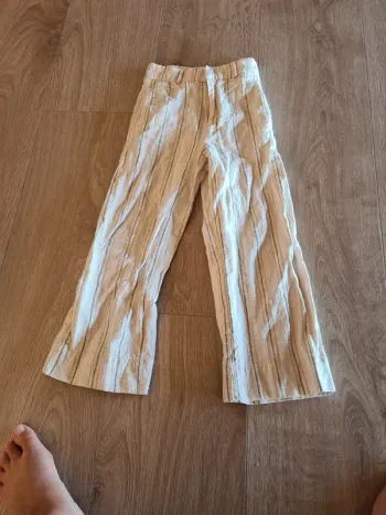 Pantalon rayé lin zara 9ans