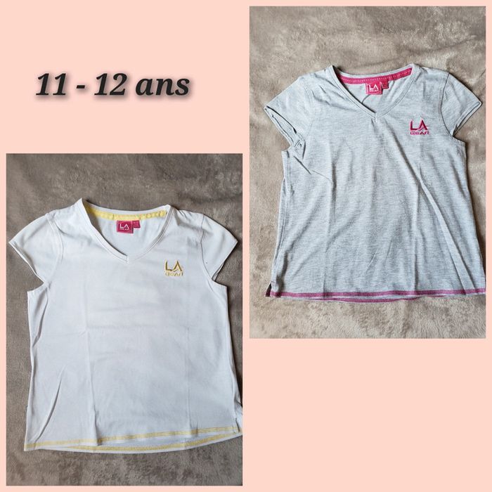 Lot de 2 t-shirts de sport La Gear taille 11-12 ans