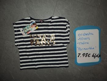 tee shirt orchestra thème "parisian blue" 10 ans