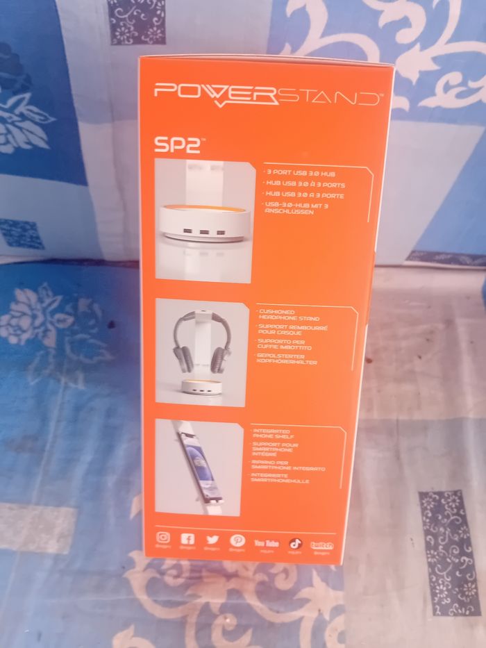 Support casque + 3 usb neuf - photo numéro 3