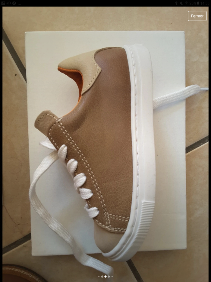 Paire de chaussures marron et beige 26 - photo numéro 6