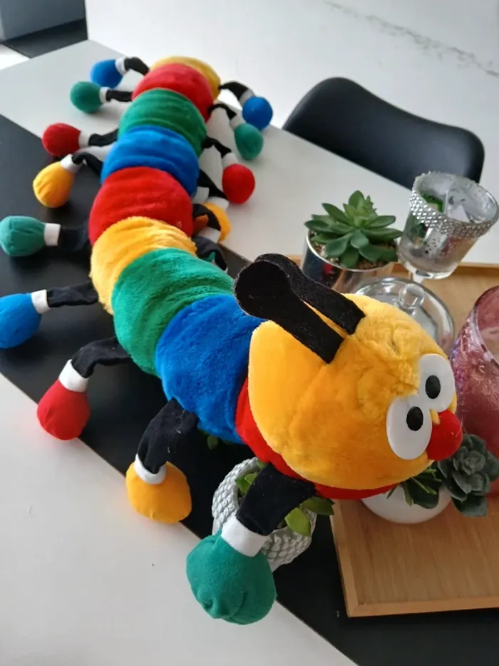 Grande Péluche chenille colorée🎉🎁 - photo numéro 3