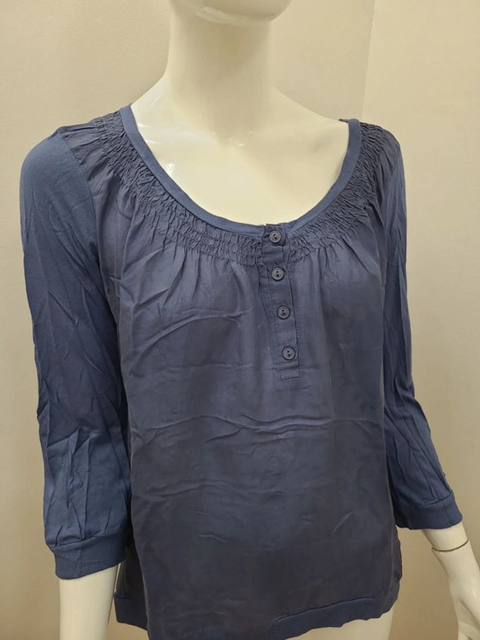 Jolie T shirt bi matière soie et viscose. - photo numéro 2