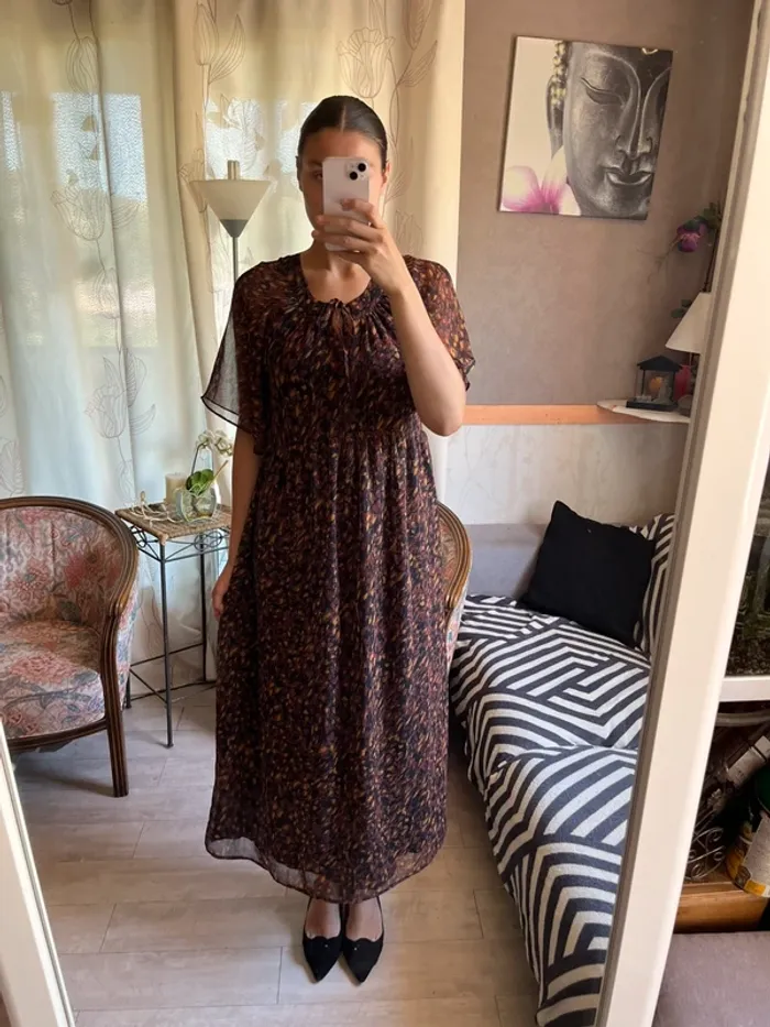 Robe longue bohème champêtre western country